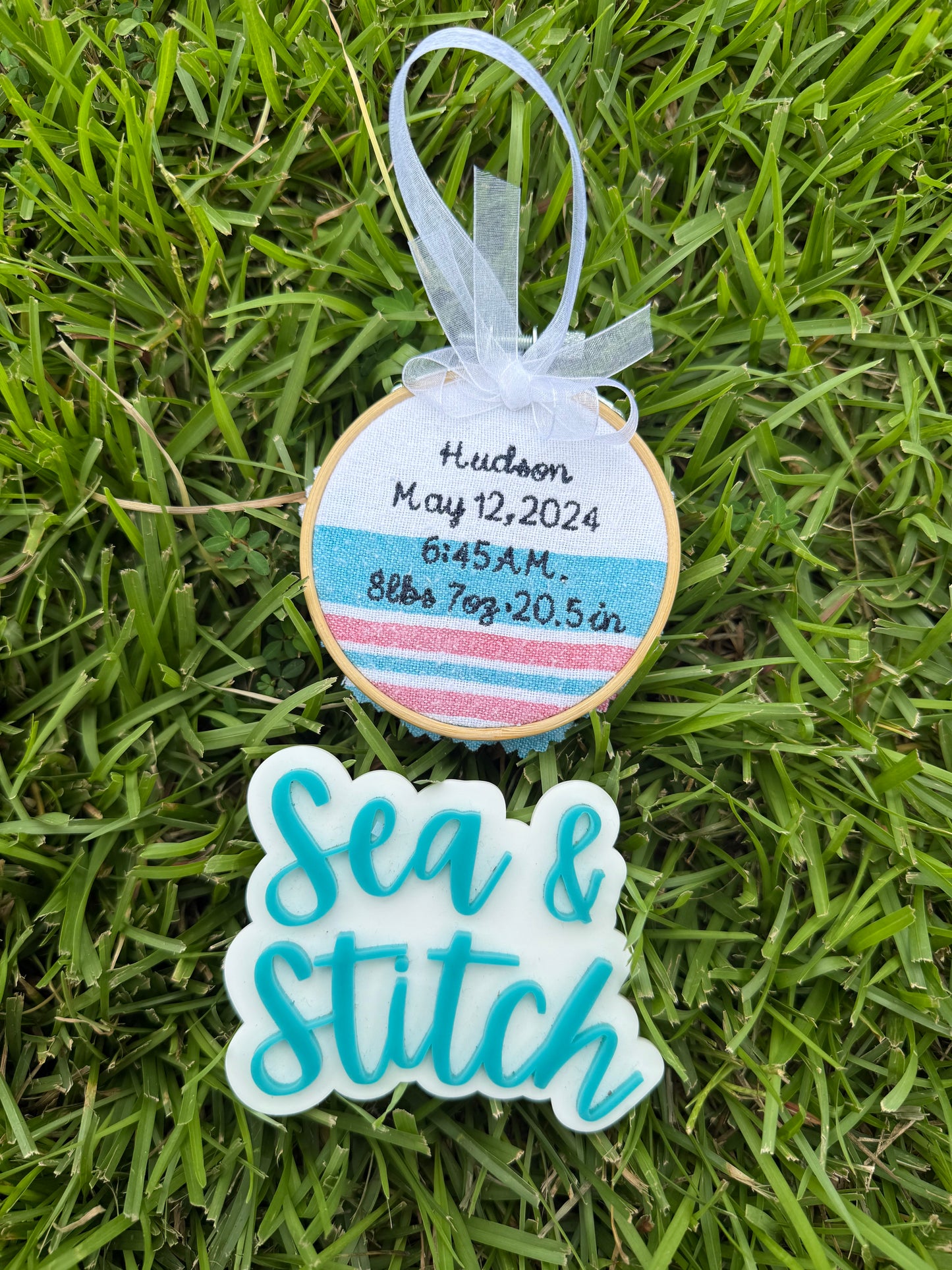 Personalized Baby Stats Ornament