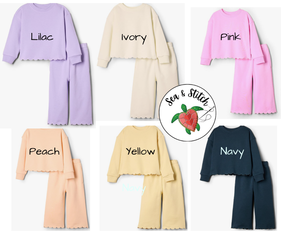 French Terry Scalloped Set
