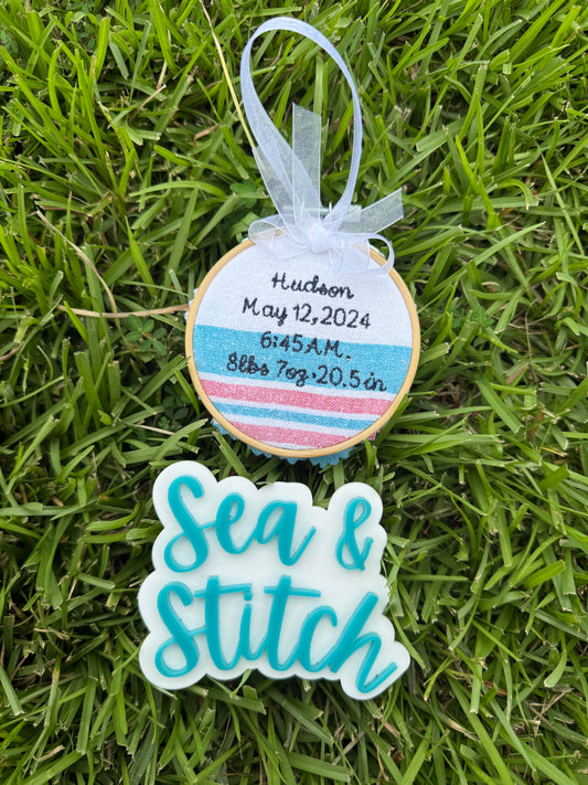 Personalized Baby Stats Ornament