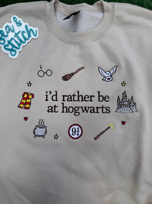 I'd rather be at...
