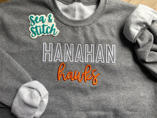 Hanahan Hawks 3D Puff Embroidery