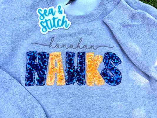 Hawks Raggedy Edge Sequins Shirt