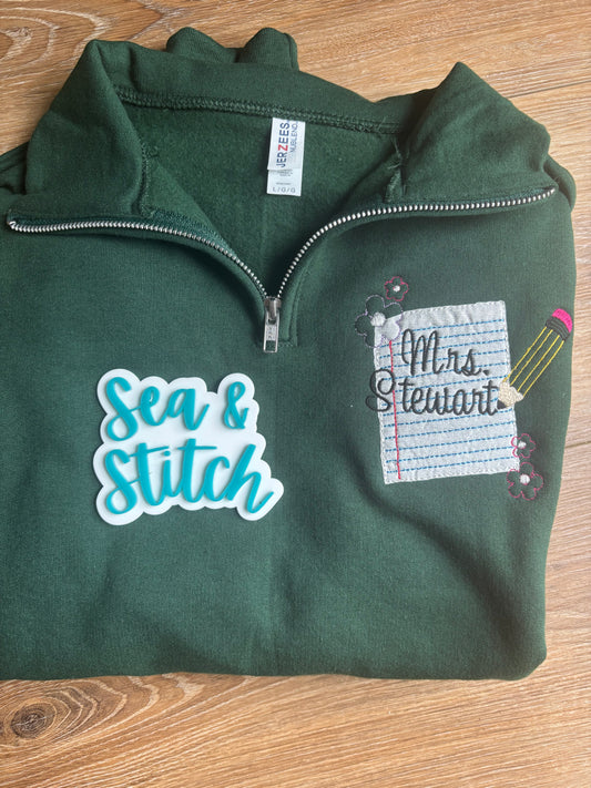 Notebook and pencil teacher shirt