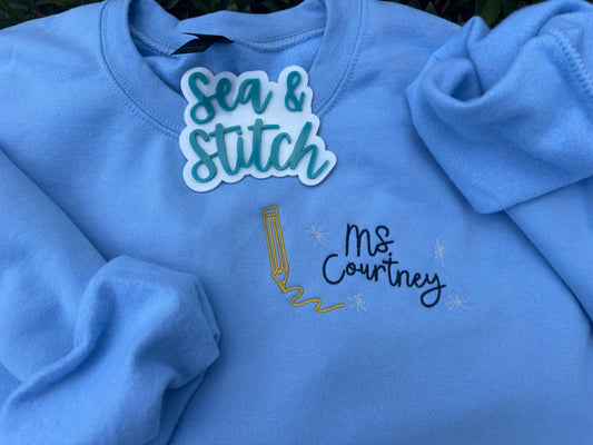 Teacher pencil and stars shirt